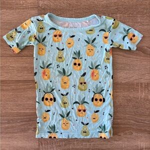Little Sleepies pajama top Rockstar Pineapple and Pears size 3T